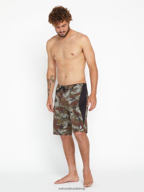 br Volcom homens roupas calção de banho surf vitals jack robinson mod-tech camuflar 88NNJ259