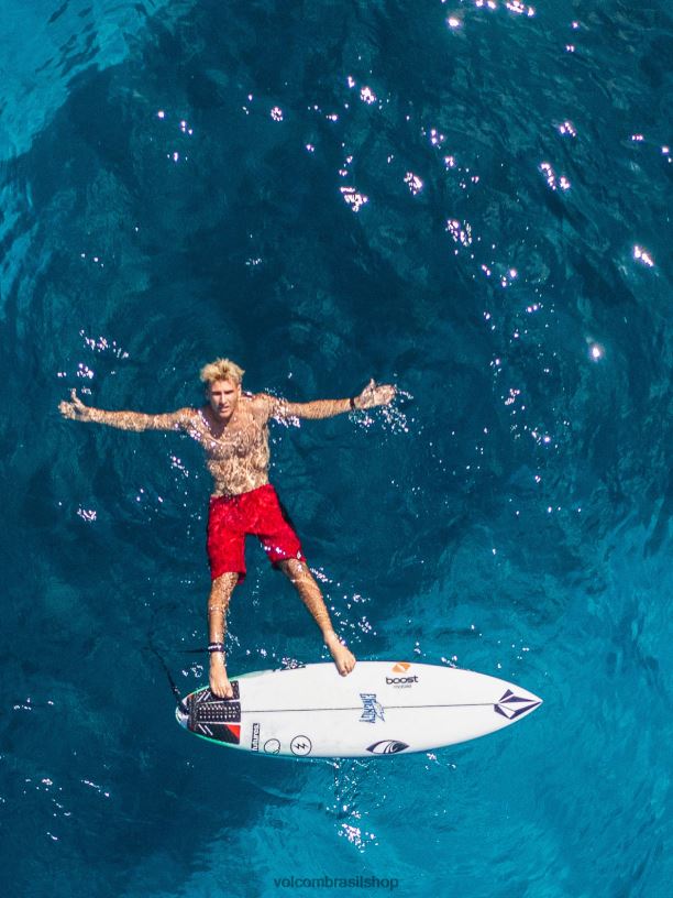 br Volcom homens roupas calção de banho surf vitals jack robinson mod-tech vermelho 88NNJ277