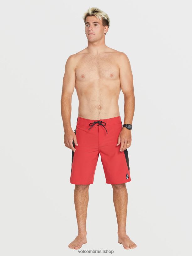 br Volcom homens roupas calção de banho surf vitals jack robinson mod-tech vermelho 88NNJ277