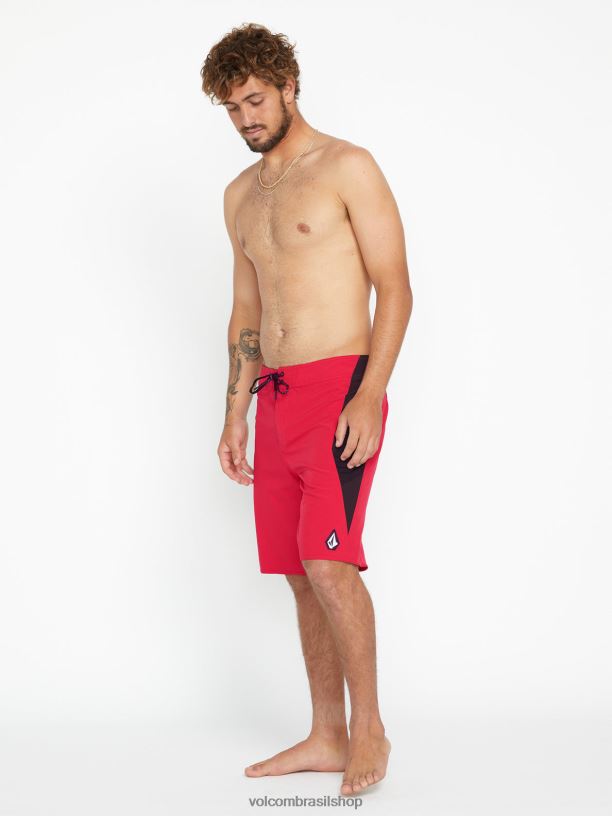 br Volcom homens roupas calção de banho surf vitals jack robinson mod-tech vermelho 88NNJ277