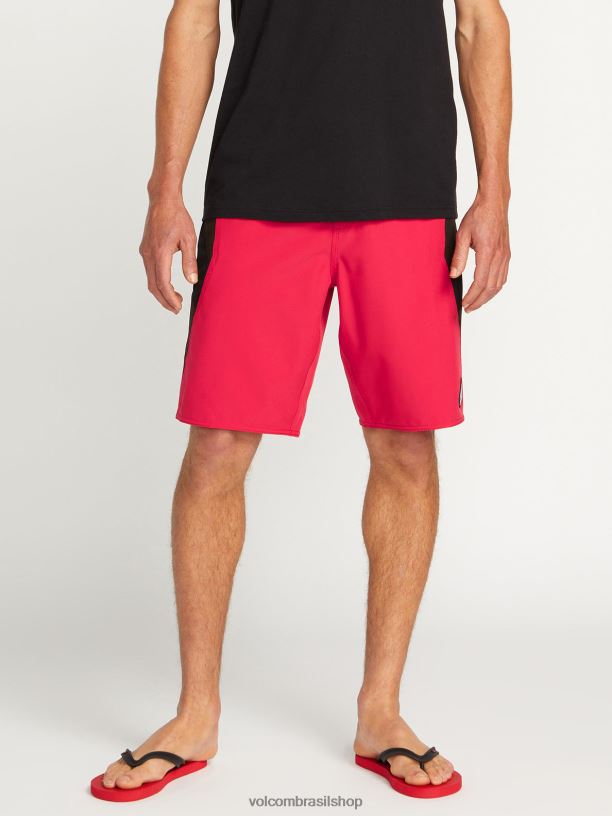 br Volcom homens roupas calção de banho surf vitals jack robinson mod-tech vermelho 88NNJ277
