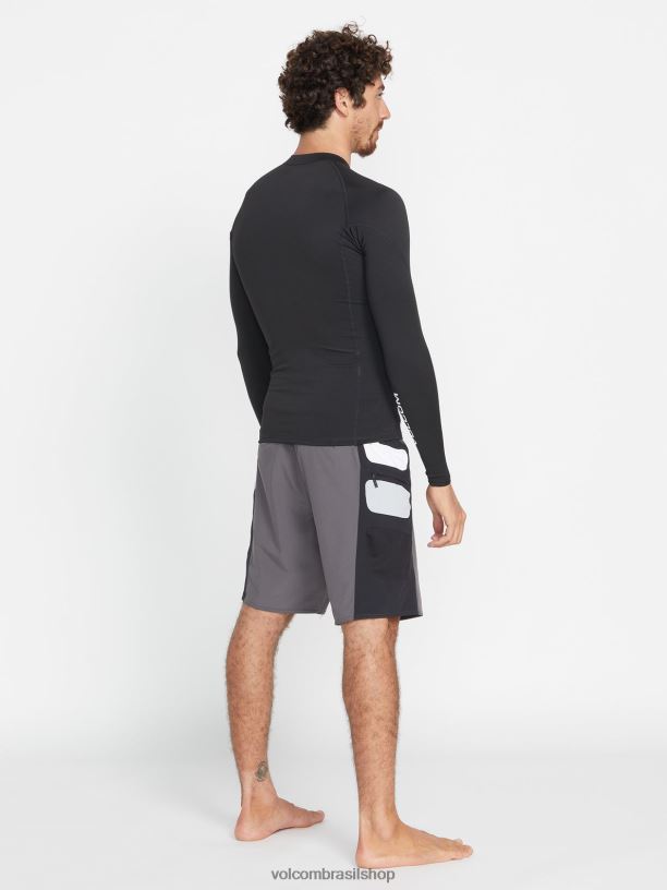 br Volcom homens roupas shorts surf vitals yago dora preto 88NNJ248