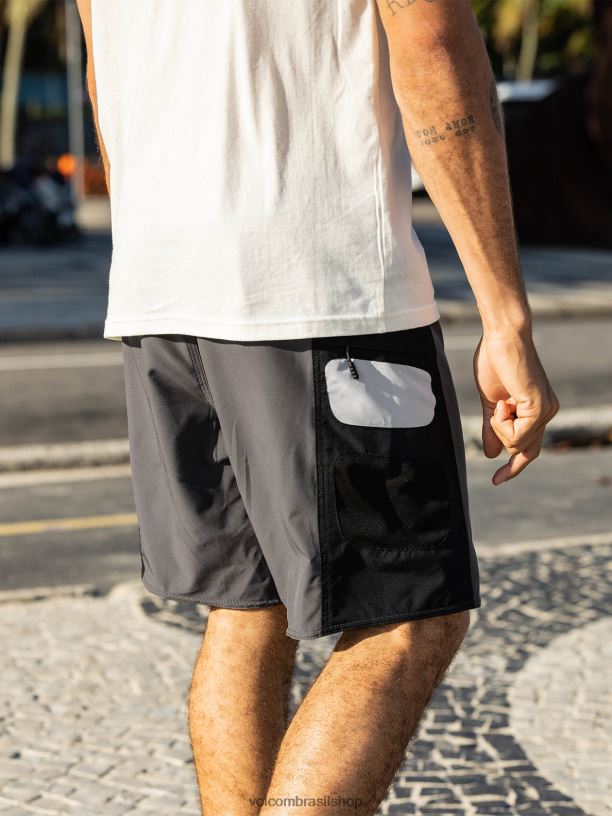 br Volcom homens roupas shorts surf vitals yago dora preto 88NNJ248