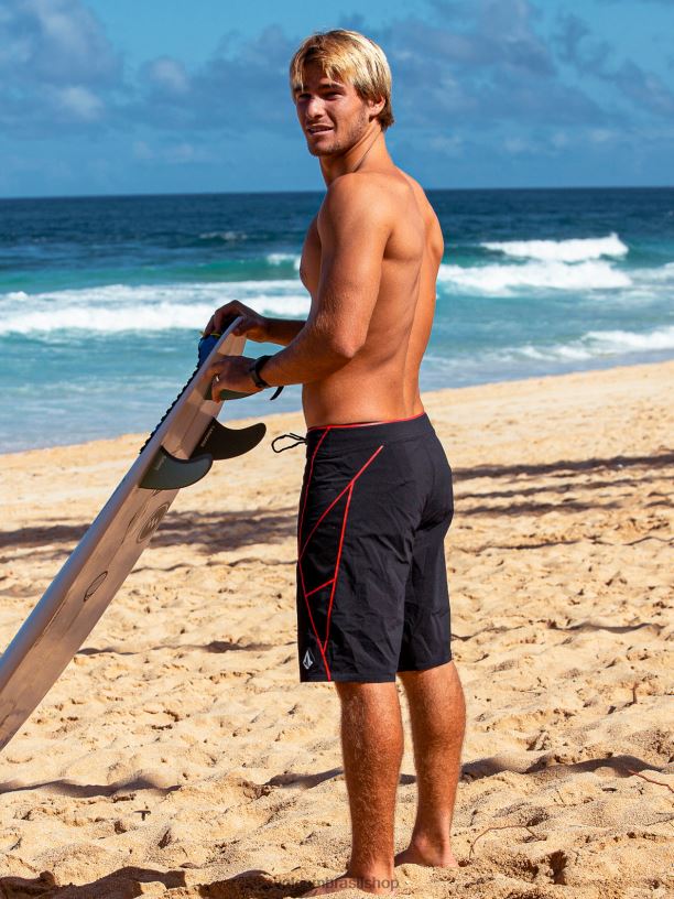 br Volcom homens roupas sunga jack robinson surf vitals preto 88NNJ269