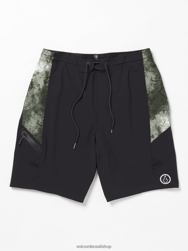 br Volcom homens roupas surf vitals balaram stack mod trunks preto 88NNJ266
