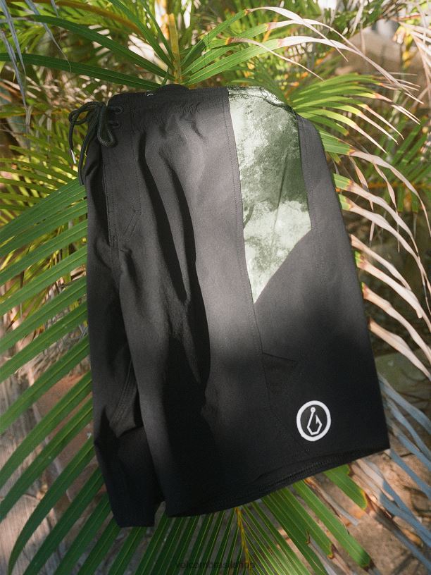 br Volcom homens roupas surf vitals balaram stack mod trunks preto 88NNJ266