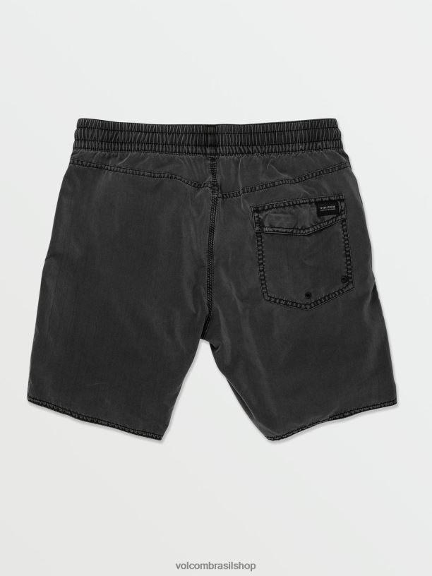 br Volcom homens roupas troncos centrais preto 88NNJ267