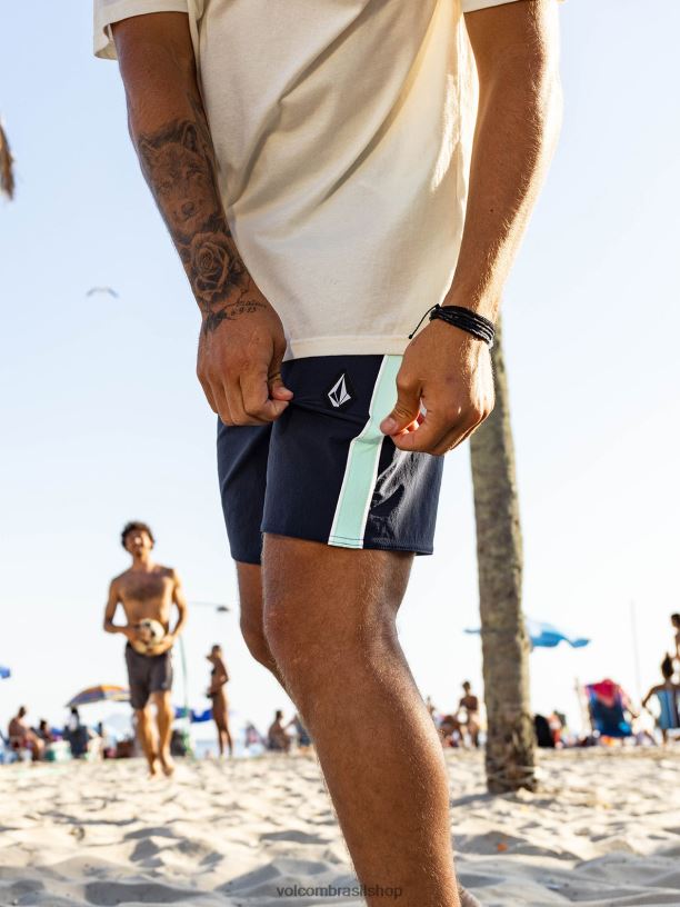 br Volcom homens roupas troncos de libertadores rangidos marinha 88NNJ253