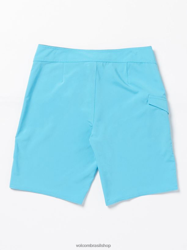 br Volcom homens roupas troncos de mod sólido lido azul turco 88NNJ263