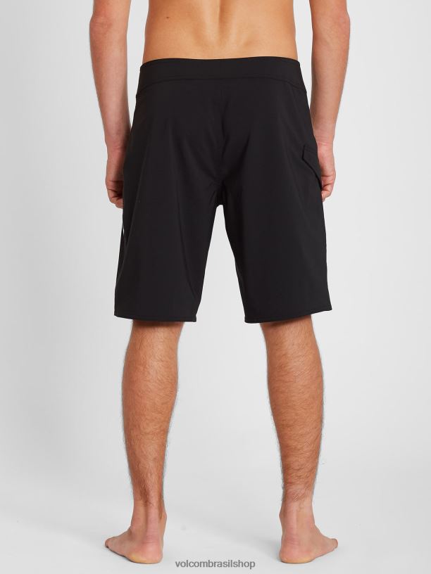 br Volcom homens roupas troncos sólidos mod-tech lido preto 88NNJ283