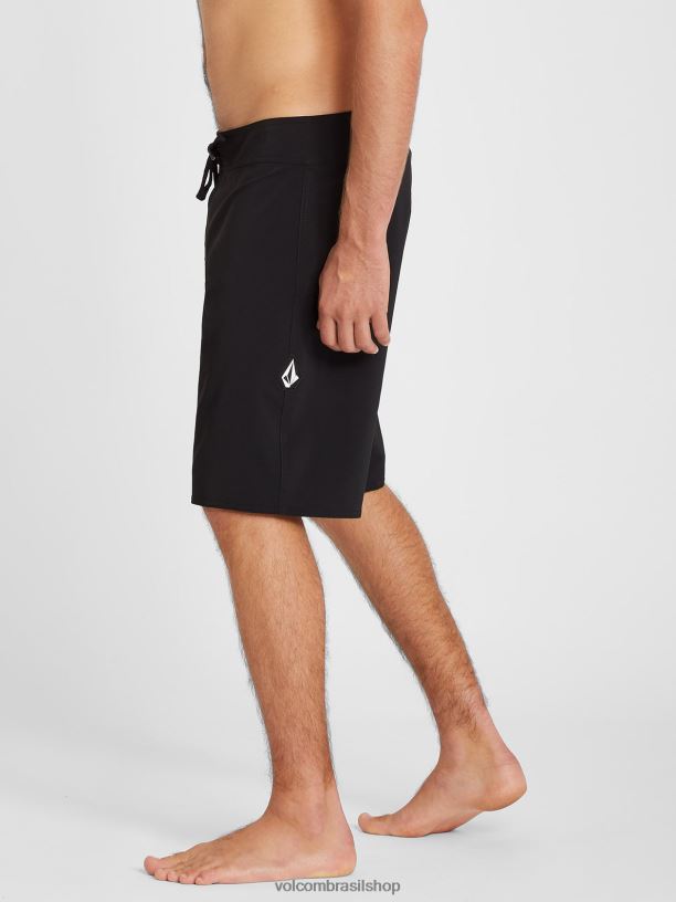 br Volcom homens roupas troncos sólidos mod-tech lido preto 88NNJ283