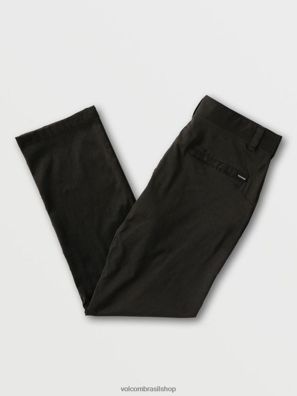 br Volcom homens roupas calça chino frickin tech preto 88NNJ336
