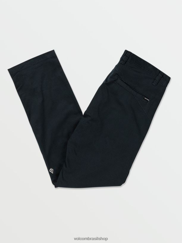 br Volcom homens roupas calça chino moderna frickin azul marinho 88NNJ310
