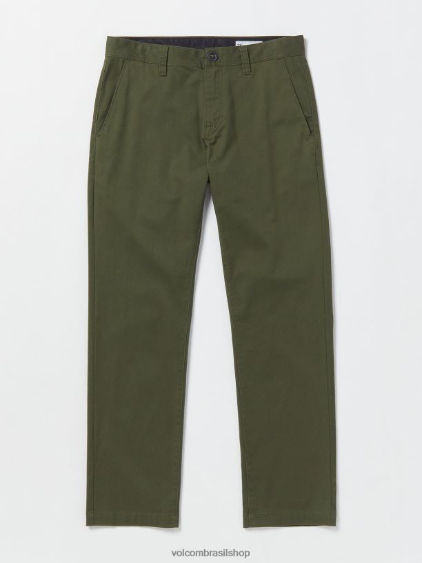 br Volcom homens roupas calça chino moderna frickin esquadrão verde 88NNJ313