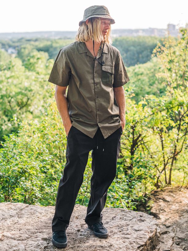 br Volcom homens roupas calça skate vitals alec majerus pirata preto 88NNJ316