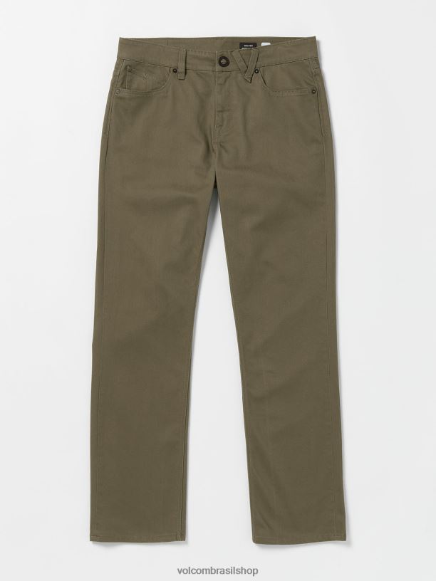 br Volcom homens roupas calça slub solver 5 bolsos búfalo 88NNJ324