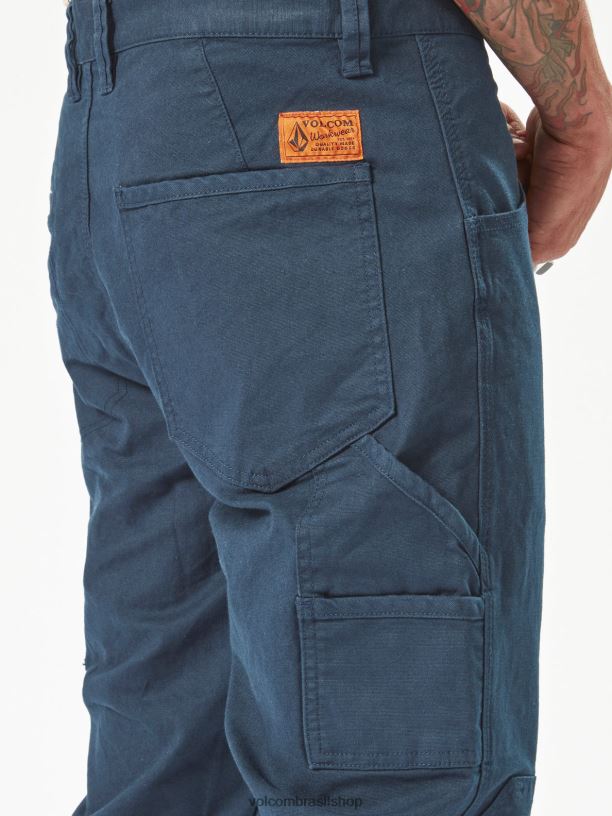 br Volcom homens roupas calças algemadas com calibre de trabalho marinha 88NNJ308