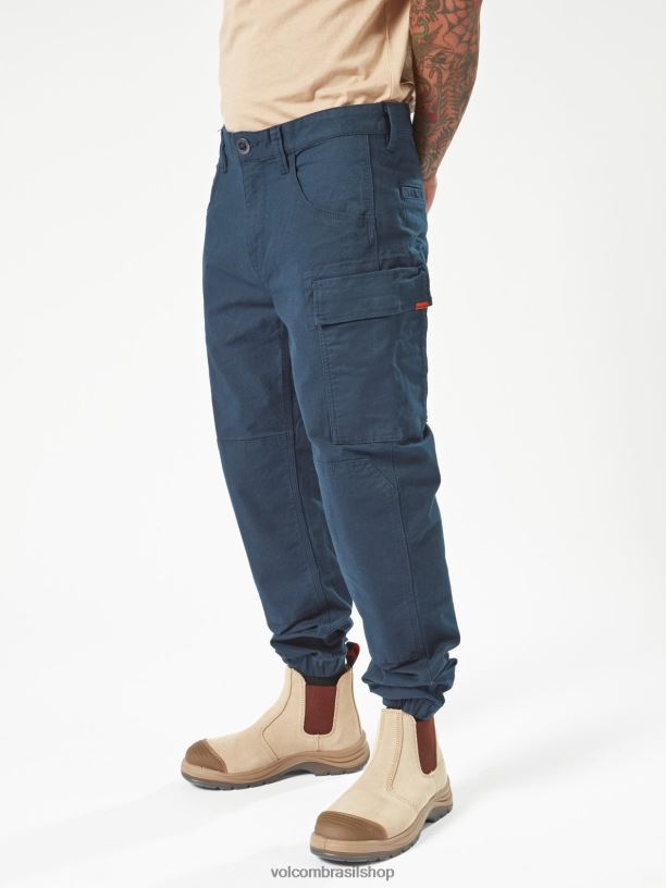 br Volcom homens roupas calças algemadas com calibre de trabalho marinha 88NNJ308