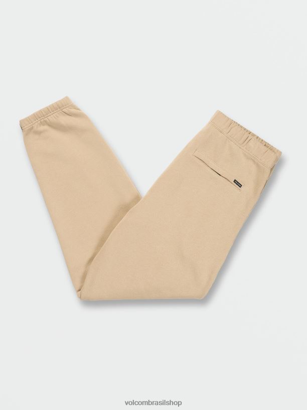 br Volcom homens roupas calças de cintura elástica de lã de pedra icônica amêndoa 88NNJ337