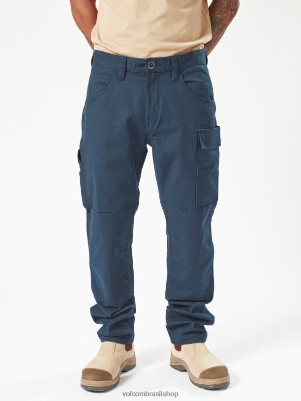 br Volcom homens roupas calças de pinça de trabalho marinha 88NNJ296