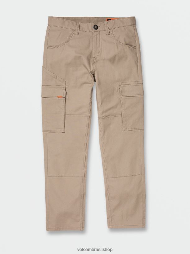 br Volcom homens roupas calças de trabalho leves com medidor de roupa de trabalho rajado 88NNJ317