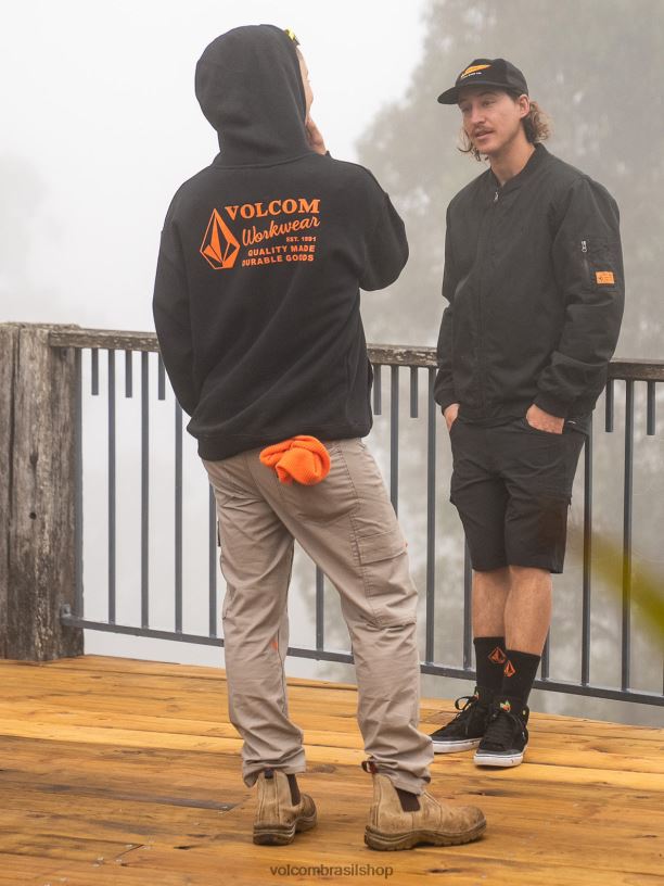 br Volcom homens roupas calças de trabalho leves com medidor de roupa de trabalho rajado 88NNJ317