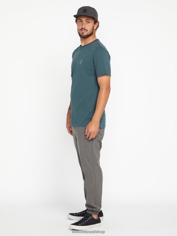 br Volcom homens roupas frickin cross shred joggers elásticos na cintura urze cinza 88NNJ326