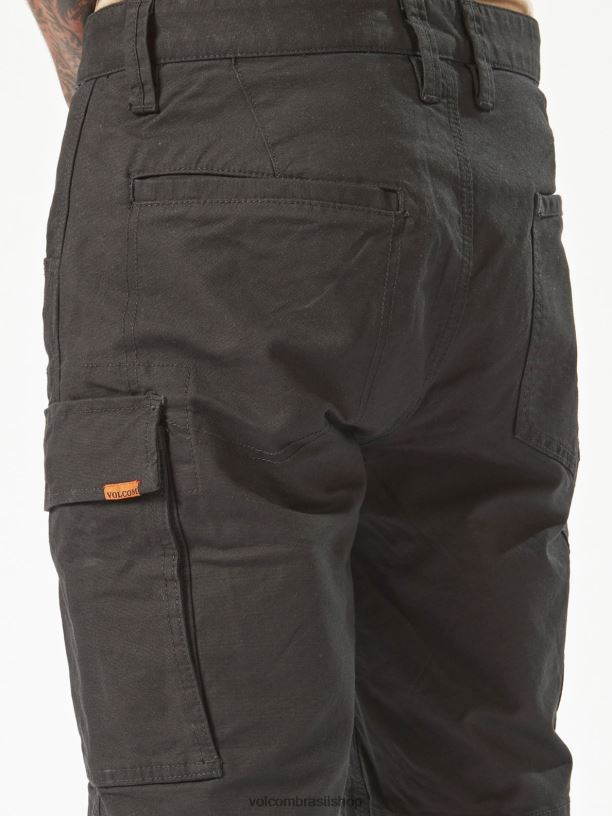br Volcom homens roupas bermuda de trabalho de pinça de trabalho preto 88NNJ205