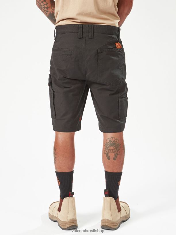 br Volcom homens roupas bermuda de trabalho de pinça de trabalho preto 88NNJ205