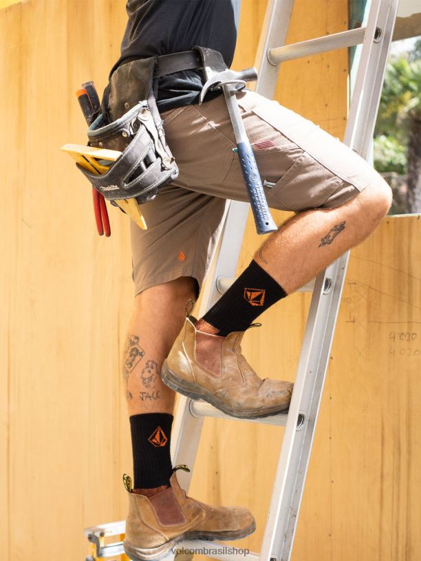 br Volcom homens roupas bermuda de trabalho de pinça de trabalho rajado 88NNJ214