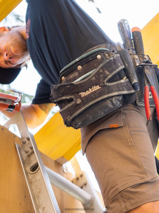 br Volcom homens roupas bermuda de trabalho de pinça de trabalho rajado 88NNJ214