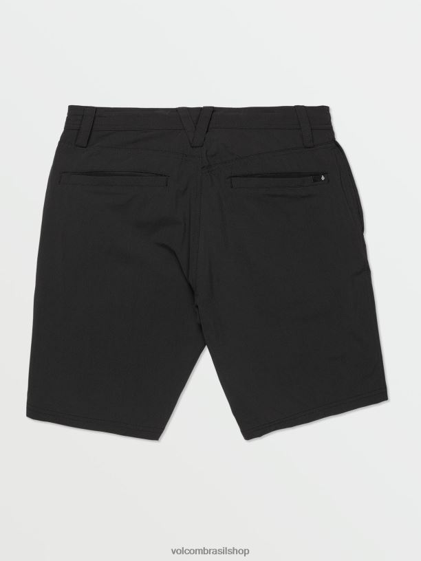 br Volcom homens roupas bermuda híbrida voltripper preto 88NNJ231