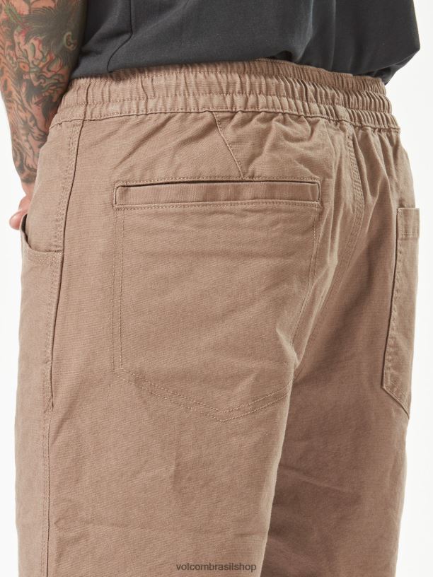 br Volcom homens roupas calções de cintura elástica com pinça de trabalho rajado 88NNJ247