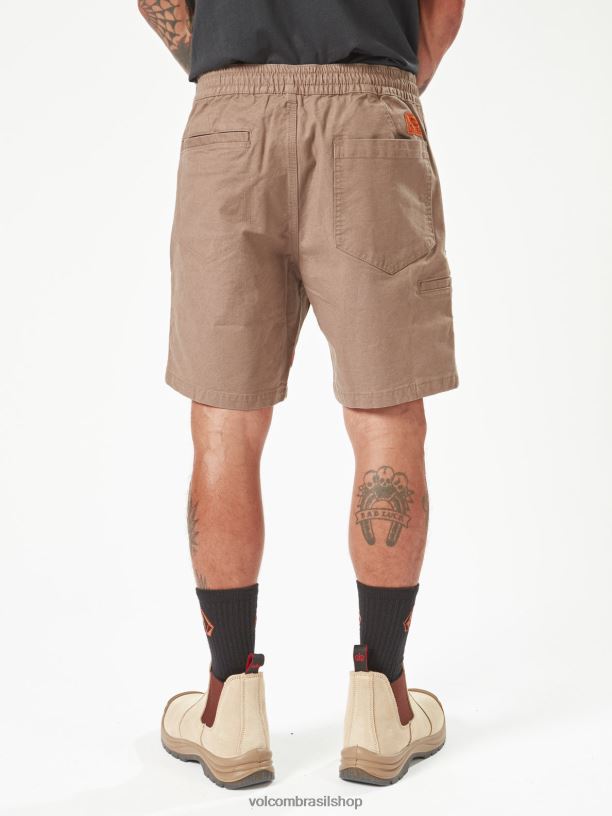 br Volcom homens roupas calções de cintura elástica com pinça de trabalho rajado 88NNJ247