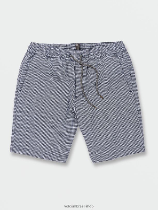 br Volcom homens roupas frickin mix shorts elástico na cintura marinha 88NNJ202