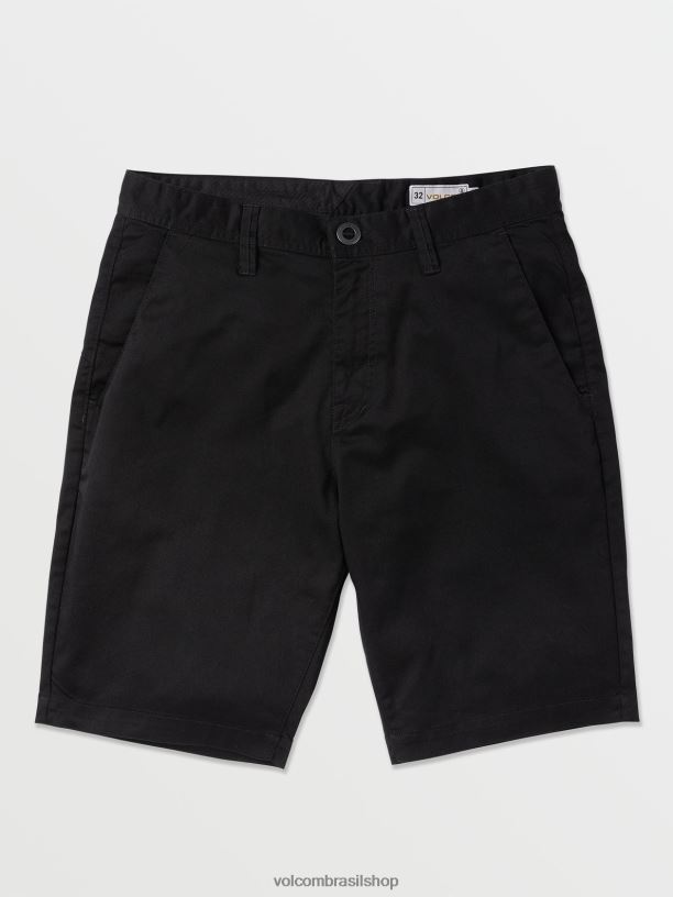 br Volcom homens roupas shorts chino elásticos modernos frickin preto 88NNJ211