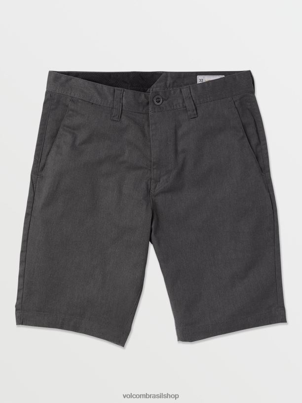 br Volcom homens roupas shorts chino elásticos modernos frickin urze carvão 88NNJ206
