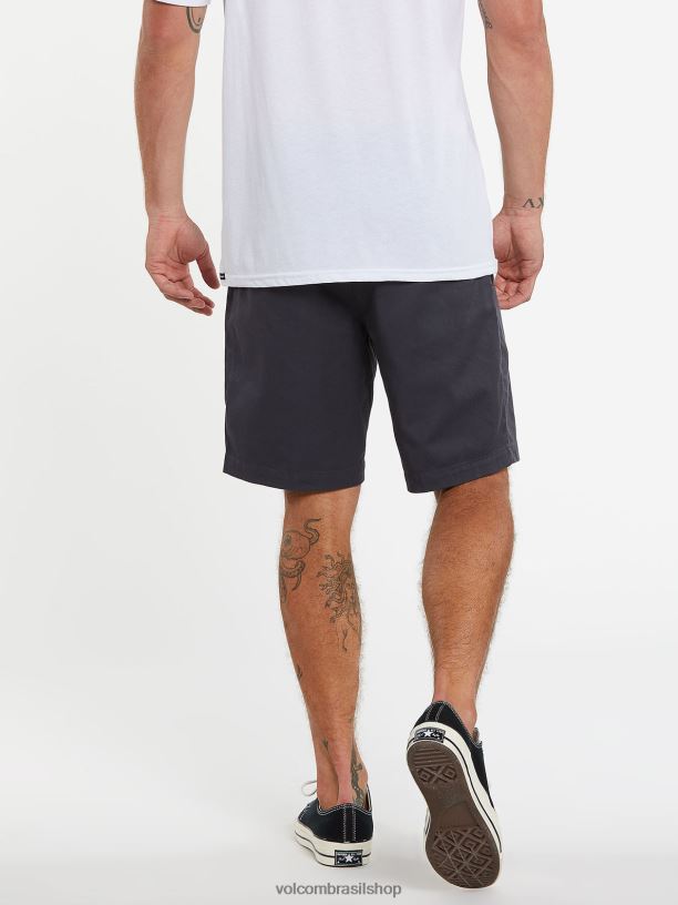 br Volcom homens roupas shorts de cintura elástica frickin carvão 88NNJ215