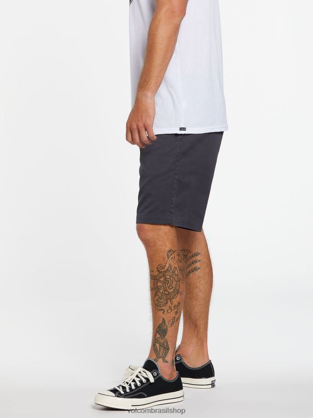 br Volcom homens roupas shorts de cintura elástica frickin carvão 88NNJ215