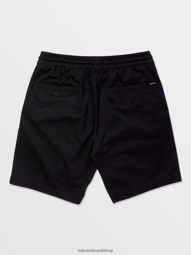 br Volcom homens roupas shorts de cintura elástica frickin preto 88NNJ213