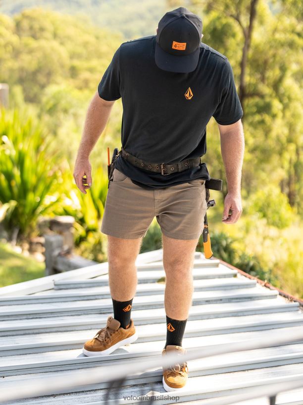 br Volcom homens roupas shorts de trabalho chanfrados para roupas de trabalho rajado 88NNJ209