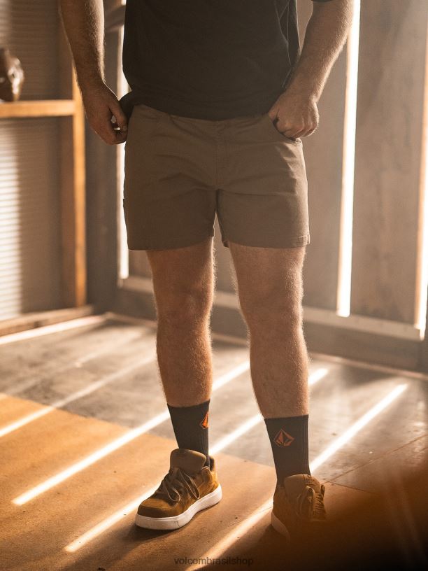 br Volcom homens roupas shorts de trabalho chanfrados para roupas de trabalho rajado 88NNJ209