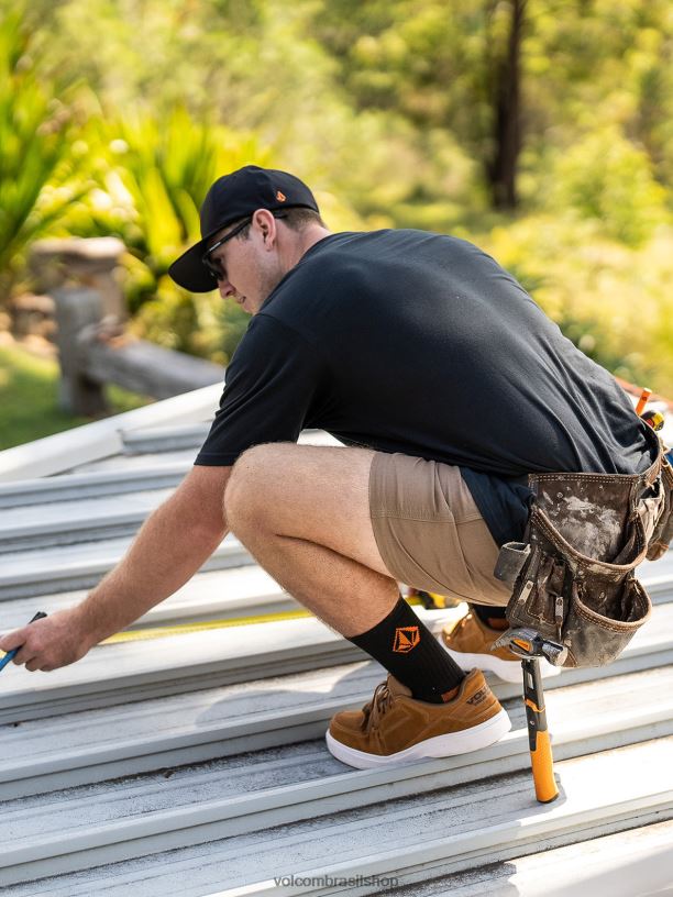 br Volcom homens roupas shorts de trabalho chanfrados para roupas de trabalho rajado 88NNJ209