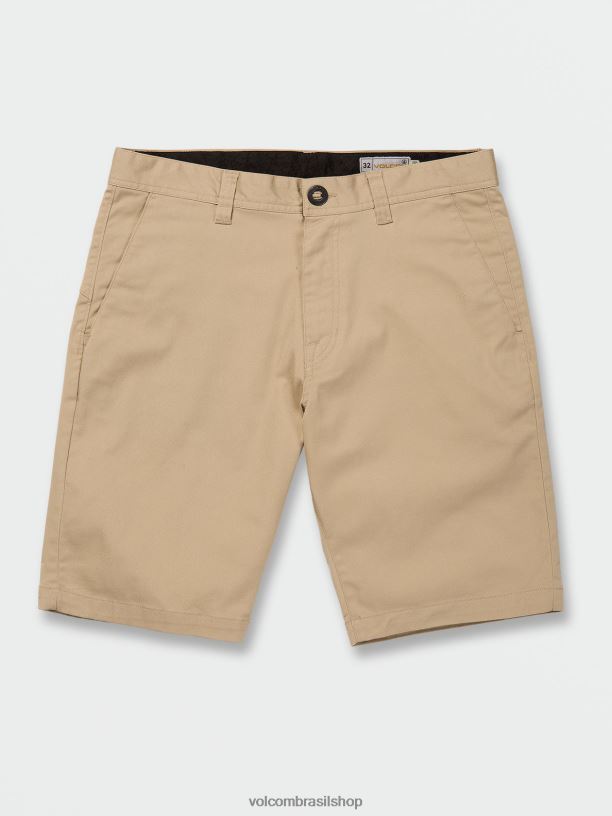 br Volcom homens roupas shorts elásticos modernos frickin amêndoa 88NNJ232