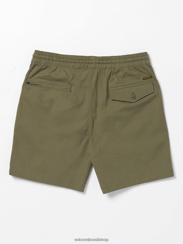 br Volcom homens roupas shorts elásticos na cintura villa rue búfalo 88NNJ238