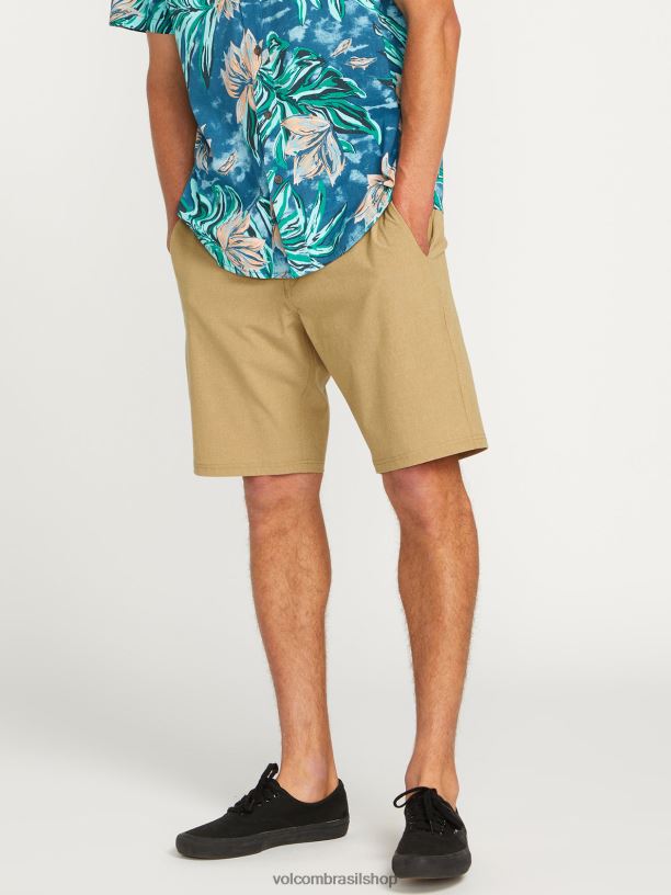 br Volcom homens roupas shorts estáticos frickin cross shred caqui escuro 88NNJ245