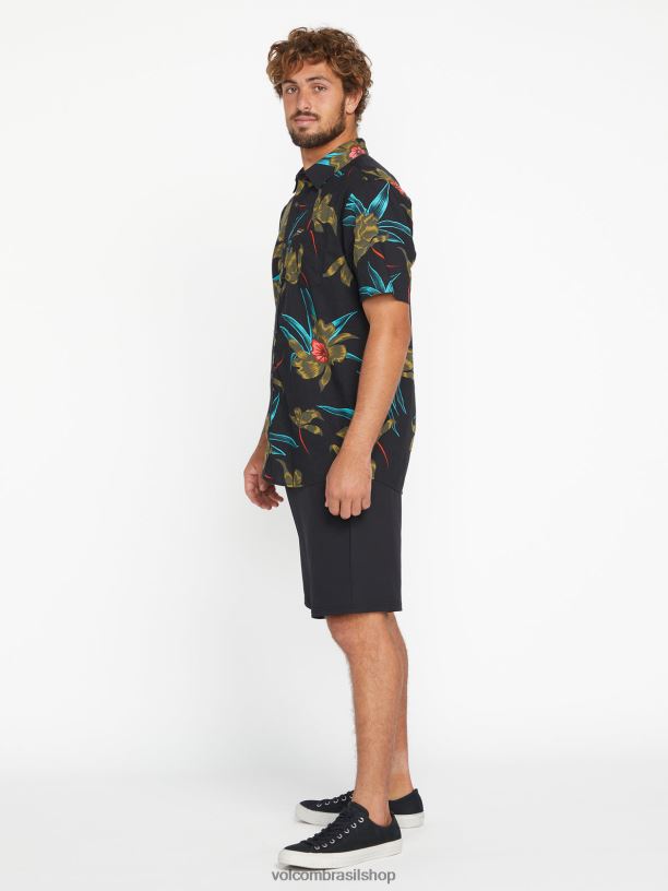 br Volcom homens roupas shorts frickin cross shred preto 88NNJ225