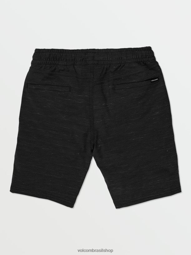 br Volcom homens roupas shorts híbridos destacados preto 88NNJ203
