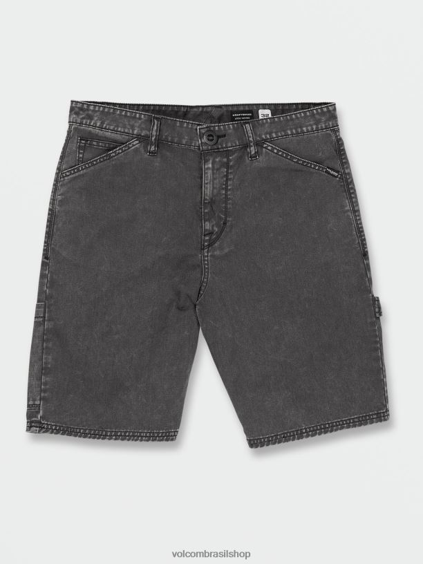 br Volcom homens roupas shorts jeans kraftsman preto 88NNJ246