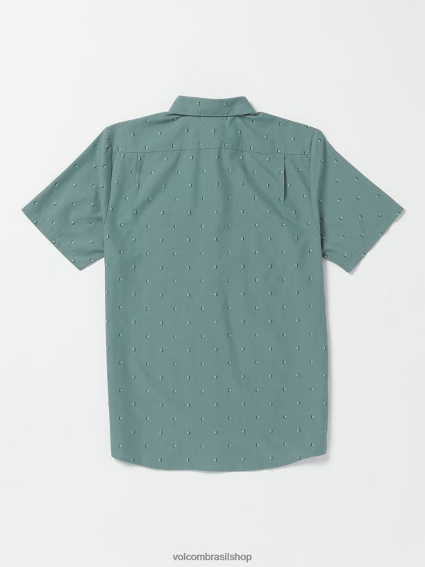 br Volcom homens roupas camisa de manga curta mister serviço azul 88NNJ124